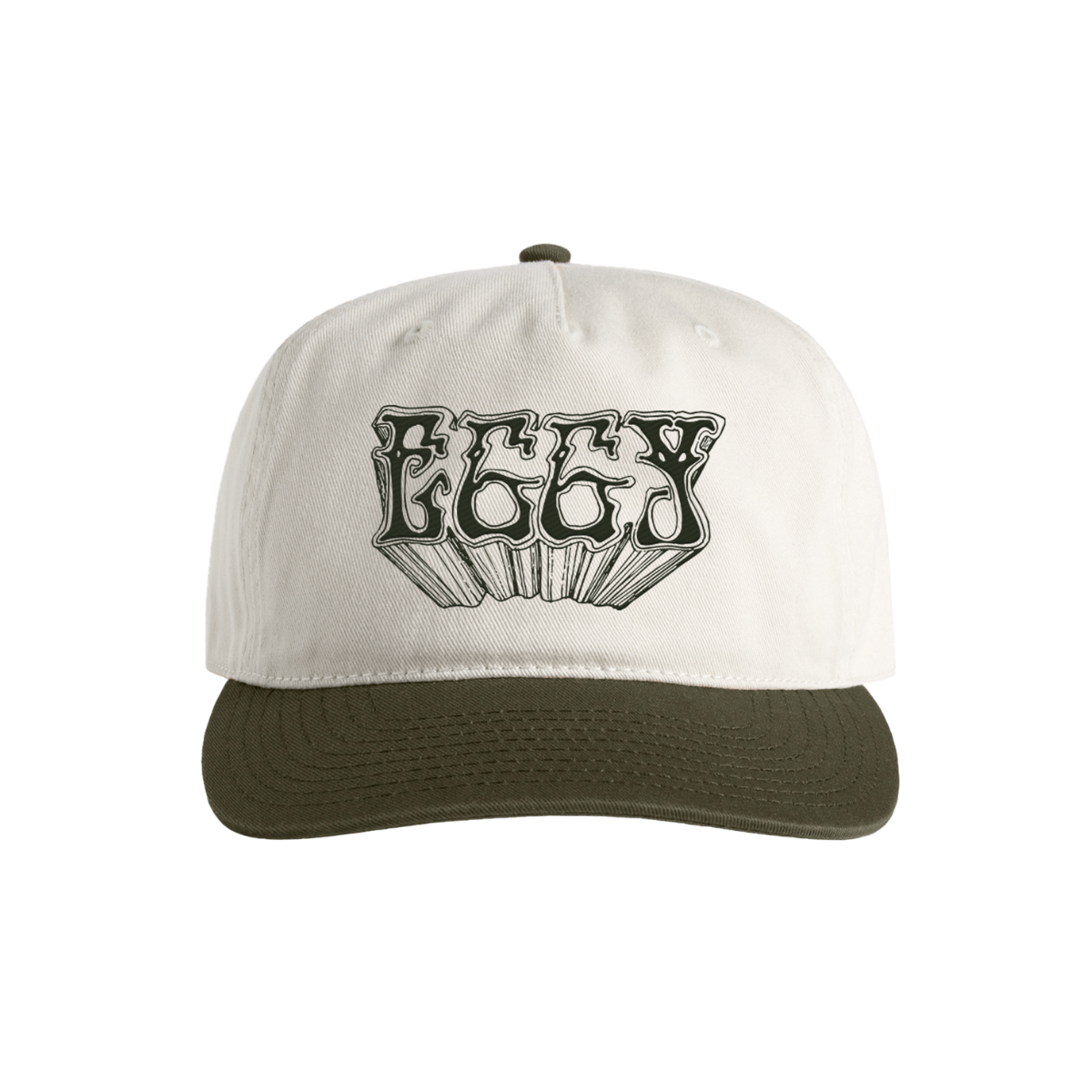 Two Tone Hat - Army/Natural